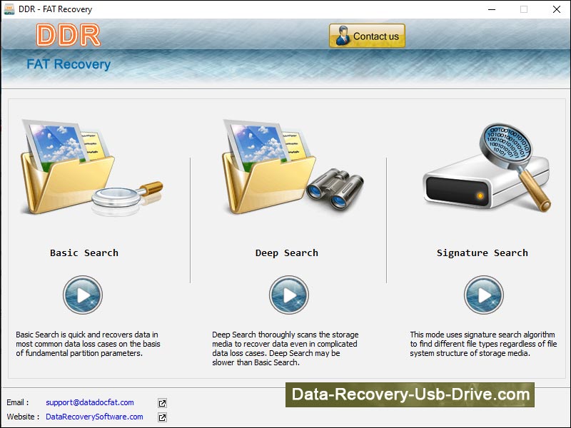 Windows FAT Files Rescue Software screen shot