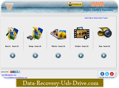 Digital camera data recovery software Screenshot