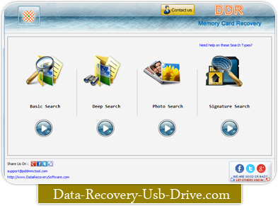 Memory card data recovery software Screenshot