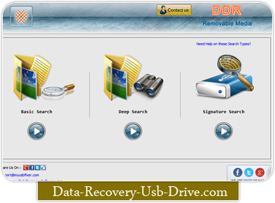 Removable media data recovery software Screenshot
