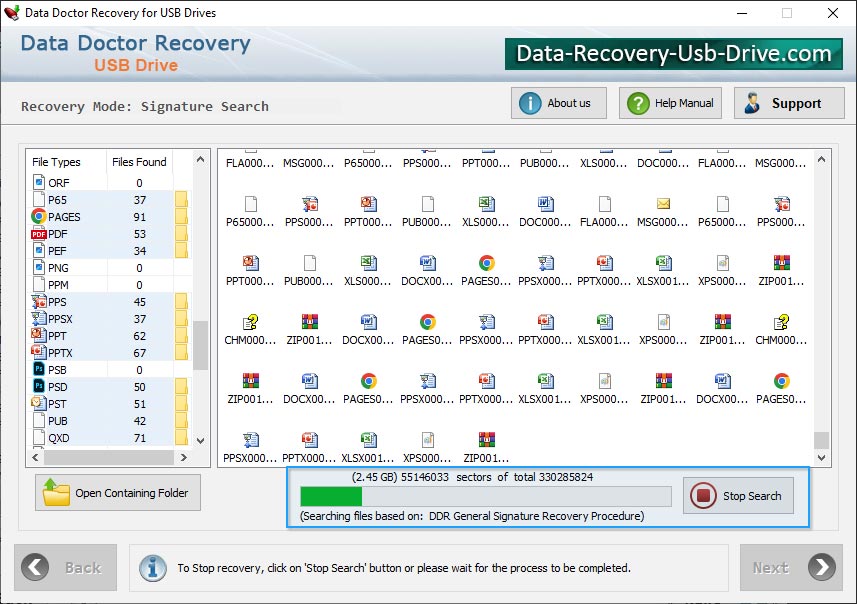 Software voor gegevensherstel van USB-drives